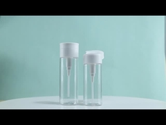 পিইটি কসমেটিক বোতল 100 মিলি 120 মিলি 400 মিলি মেকআপ অপসারণ বোতল গোলাকার ফ্ল্যাট টপ সহ