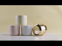 বৃত্তাকার পিপি প্লাস্টিকের জার 50 গ্রাম কাস্টম তৈরি প্রসাধনী পাত্রে স্ক্রু টপ সহ