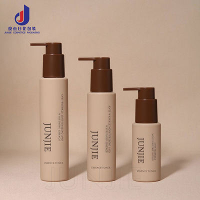 প্রিমিয়াম 60 মিলি 100 মিলি 120 মিলি ম্যাট কাস্টম খালি গোলাকার বিলাসবহুল ত্বকের যত্ন শরীরের তেল মুখ সিরাম পাম্প এবং লোশন বোতল প্যাকেজিং সহ